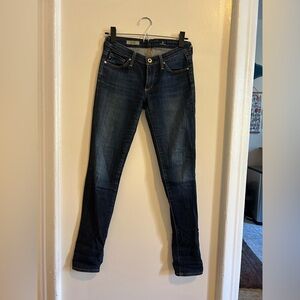 AG JEANS the stilt. Size 24, low waisted. Cigarette leg.